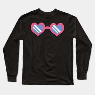 Glasses in a shape of a heart. Long Sleeve T-Shirt